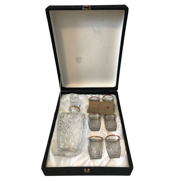 Vintage i Preziosi By C.F. Design Whiskey Set Decanter with Glasses - Picture 1 of 8